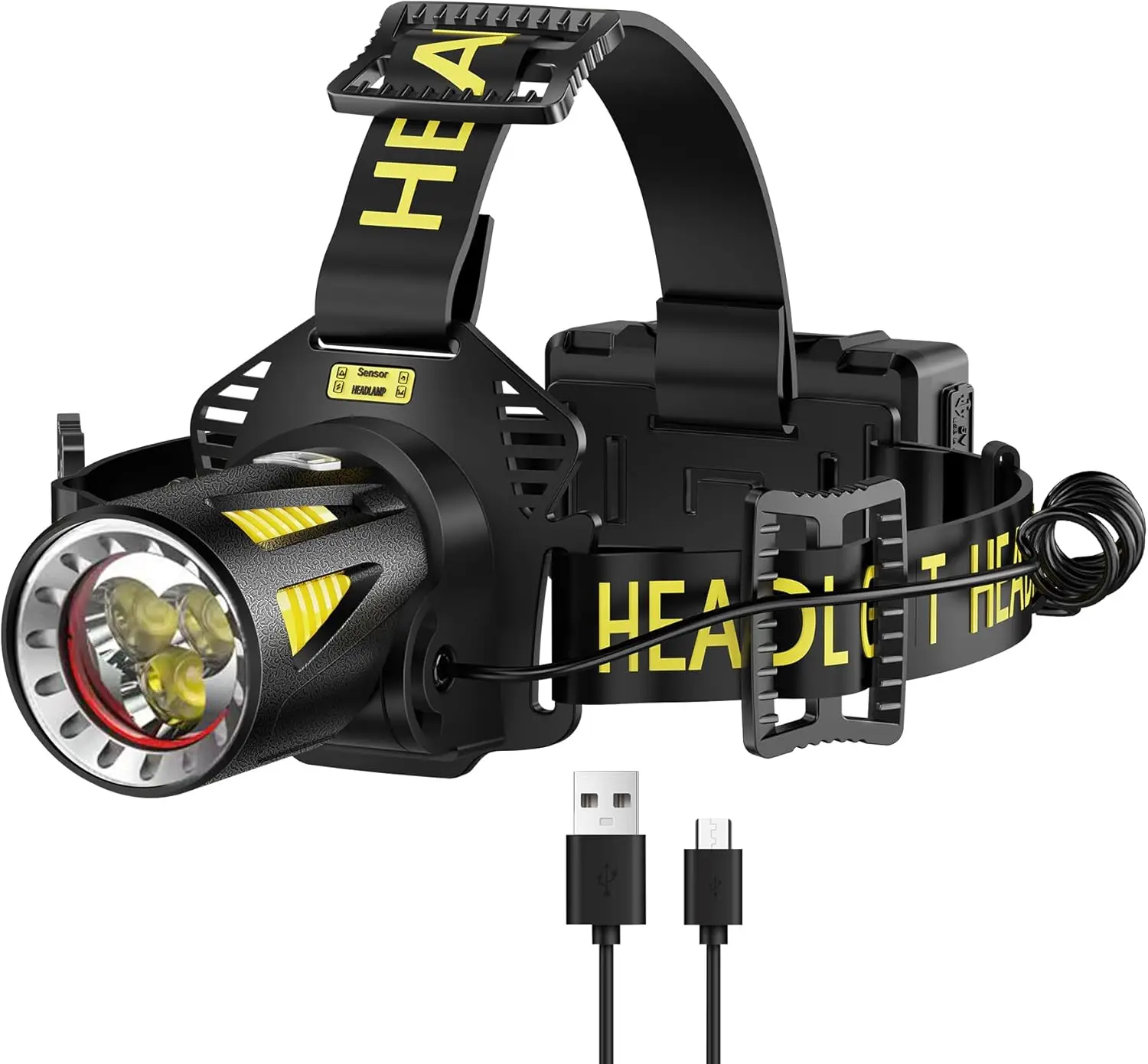 Triple-Beam Rechargeable Headlamp, 9000mAh Ultra Long Battery 10H Runtime, 3 P50.2 LED, USB-C, for Outdoor, Emergency, Camping
Triple-Beam Rechargeable Headlamp, 9000mAh Ultra Long Battery 10H Runtime, 3 P50.2 LED, USB-C, for Outdoor, Emergency, Camping