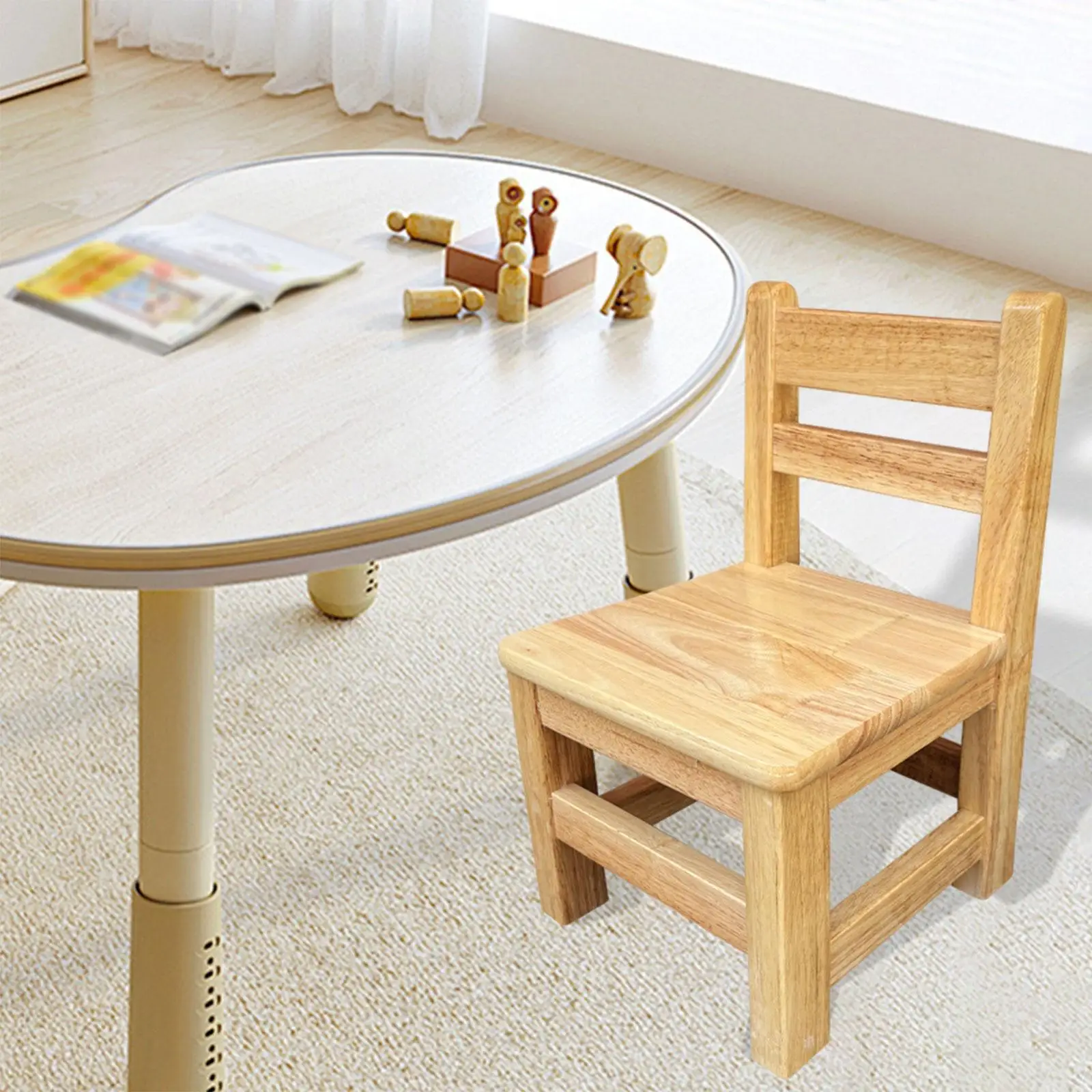 Wood Chair for Children Youth Ladderback Ottoman Stepstool Change Shoe Stool Kids Furniture Sturdy for Apartment Home Nursery
Wood Chair for Children Youth Ladderback Ottoman Stepstool Change Shoe Stool Kids Furniture Sturdy for Apartment Home Nursery