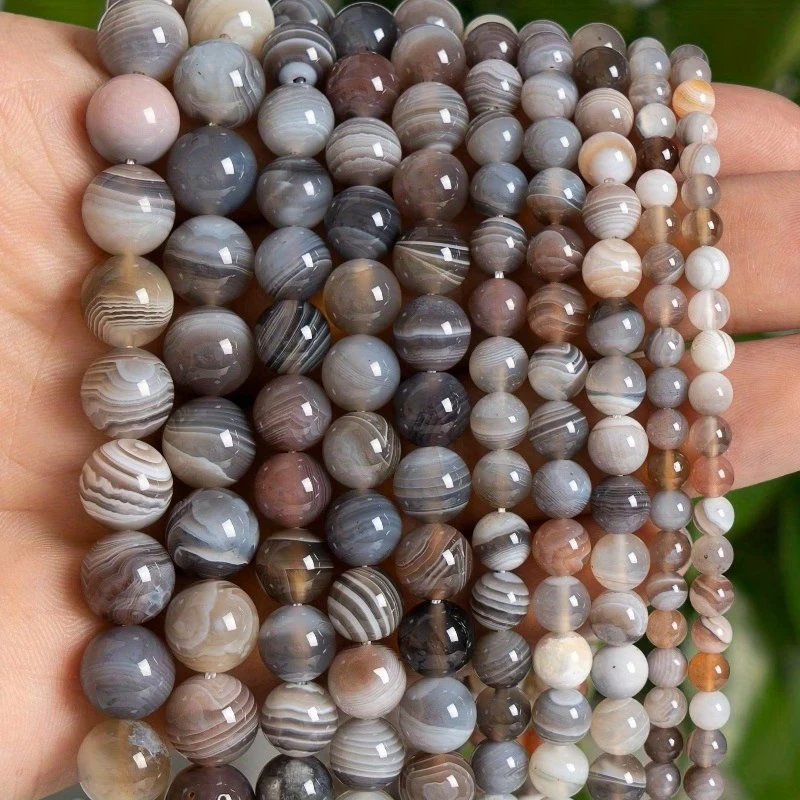 1 Strand Natural Gray Striped Agates Beads Round Loose Gemstone Beads for Necklace Bracelet Jewelry Making Finding 4/6/8/10/12mm
1 Strand Natural Gray Striped Agates Beads Round Loose Gemstone Beads for Necklace Bracelet Jewelry Making Finding 4/6/8/10/12mm