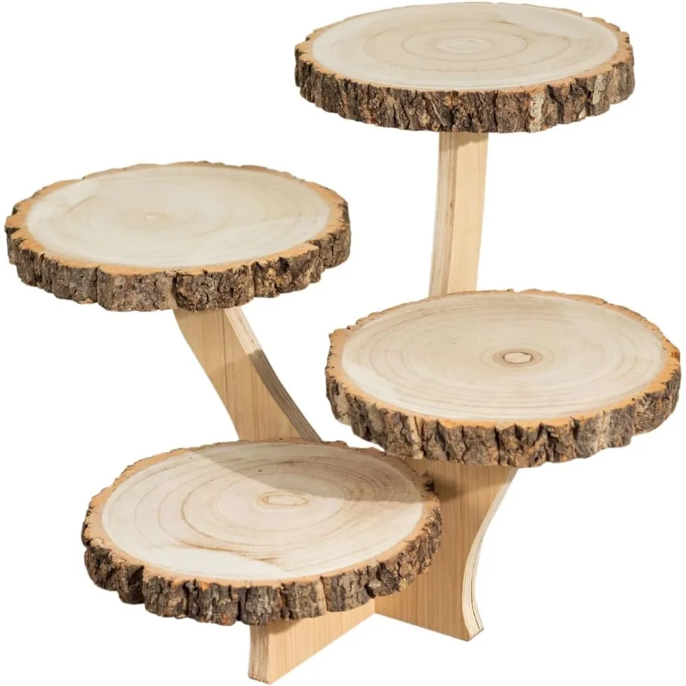 15 in Brown 4 Tier Round Natural Wood Cupcake Dessert Stand | Wooden Cup Cake Stand for Birthday Wedding Party Events Reception
15 in Brown 4 Tier Round Natural Wood Cupcake Dessert Stand | Wooden Cup Cake Stand for Birthday Wedding Party Events Reception
