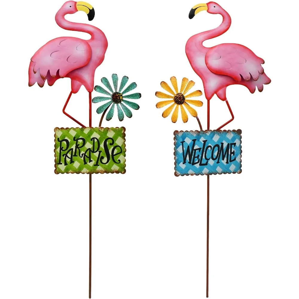 Металлические декоративные садовые колья с фламинго, 16,25 "H, розовый фламинго, знак приветствия для двора, украшения для газона для наружного газона, дорожки, двора 
Металлические декоративные садовые колья с фламинго, 16,25 "H, розовый фламинго, знак приветствия для двора, украшения для газона для наружного газона, дорожки, двора