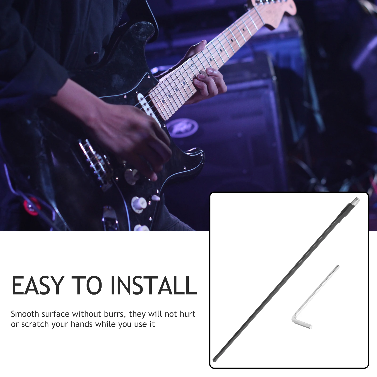 Compact Guitar Truss Rod Two Way Replacement with Spanner Smooth Burr Free Surface Fast Setup for Electric Guitar and Bass
Compact Guitar Truss Rod Two Way Replacement with Spanner Smooth Burr Free Surface Fast Setup for Electric Guitar and Bass