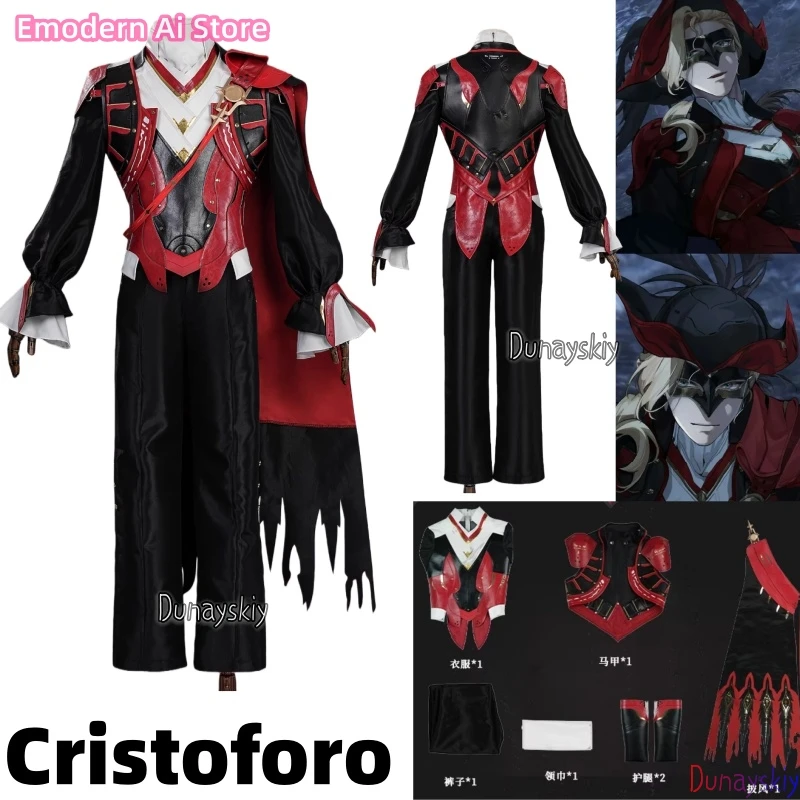 Cristoforo Wuthering Waves Косплей Костюм Высокое Качество Кожаный Жилет Плащ Шляпа Опора Хэллоуин Рождество Новый Мужской Красивый Костюм
Cristoforo Wuthering Waves Косплей Костюм Высокое Качество Кожаный Жилет Плащ Шляпа Опора Хэллоуин Рождество Новый Мужской Красивый Костюм