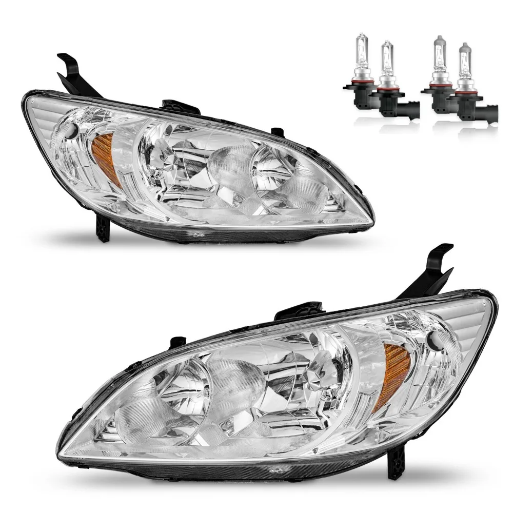 Пара фар для Honda Civic 2004-2005 годов выпуска, 2/4-дверные, хромированные, с лампами
Пара фар для Honda Civic 2004-2005 годов выпуска, 2/4-дверные, хромированные, с лампами