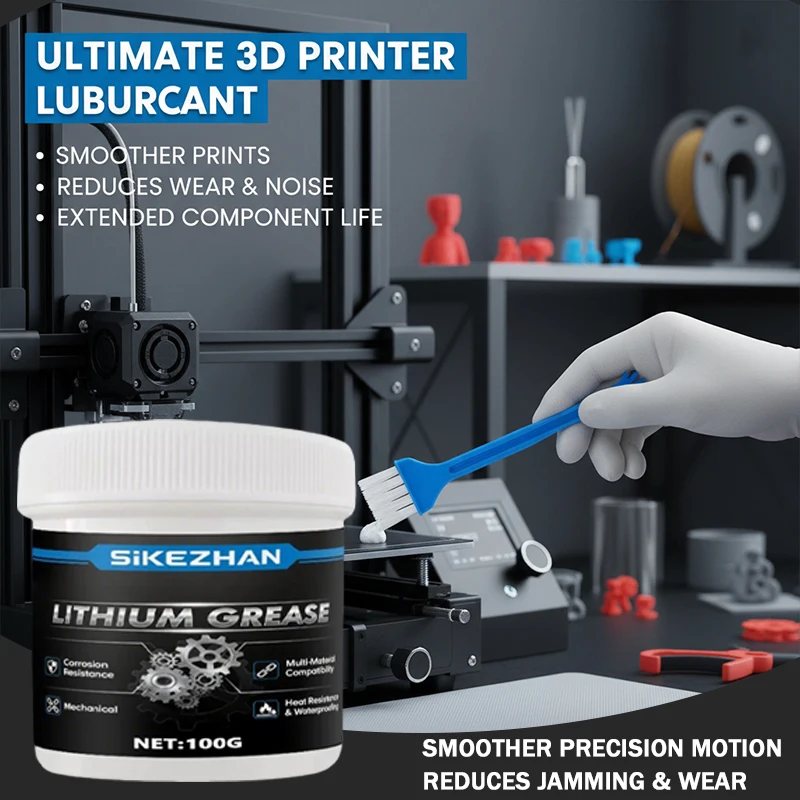 100g Professional Lithium Grease for 3D Printers CNC Machines and Precision Hardware Multi-Purpose Maintenance SIKEZHAN
100g Professional Lithium Grease for 3D Printers CNC Machines and Precision Hardware Multi-Purpose Maintenance SIKEZHAN