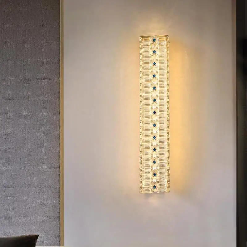 Foyer Long Crystal Wall Lamp Lighting Luxury LED Strip Blue crystal Wall sconce Living Room Bedroom Corridor Stairs porch light
Foyer Long Crystal Wall Lamp Lighting Luxury LED Strip Blue crystal Wall sconce Living Room Bedroom Corridor Stairs porch light