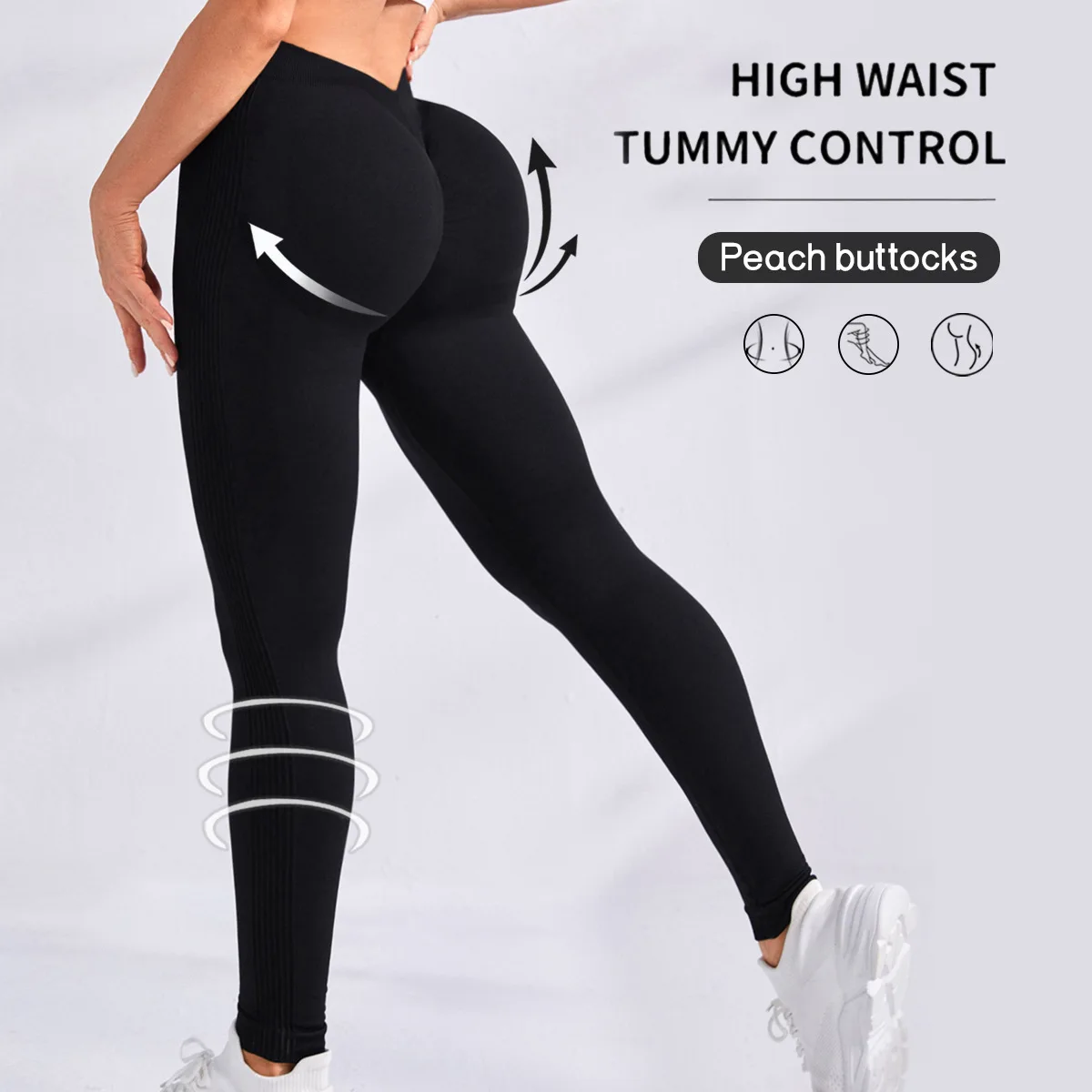 Rear V waist hip lift smiling yoga suit women's outdoor running sports leggings peach hip yoga trousers
Rear V waist hip lift smiling yoga suit women's outdoor running sports leggings peach hip yoga trousers