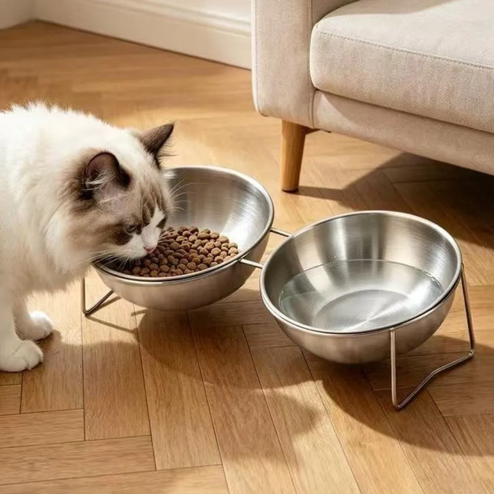 Large Capacity Stainless Steel Cat Bowl Anti-Tipping Neck Protection Cat Food Feeder Nonslip Raised Dog Food Bowl For Cats Dogs
Large Capacity Stainless Steel Cat Bowl Anti-Tipping Neck Protection Cat Food Feeder Nonslip Raised Dog Food Bowl For Cats Dogs