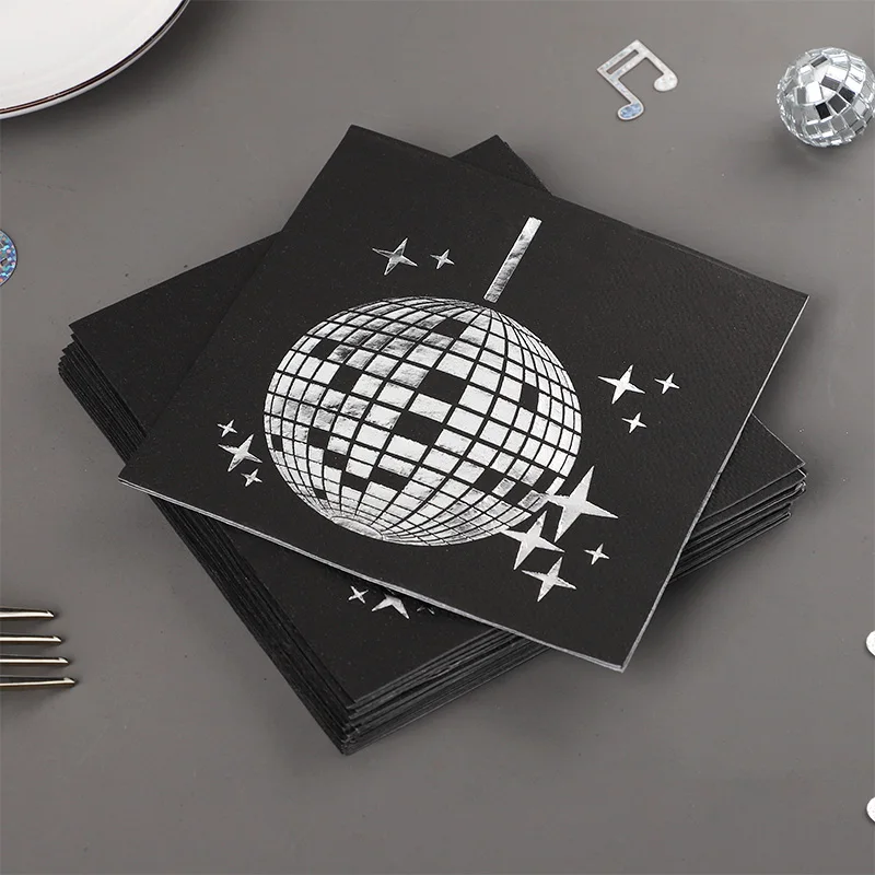 20PCS Disco Ball Print Paper Napkins 70s Retro Black White Disco Napkins Birthday Dance Party Night Celebrations Decoration
20PCS Disco Ball Print Paper Napkins 70s Retro Black White Disco Napkins Birthday Dance Party Night Celebrations Decoration