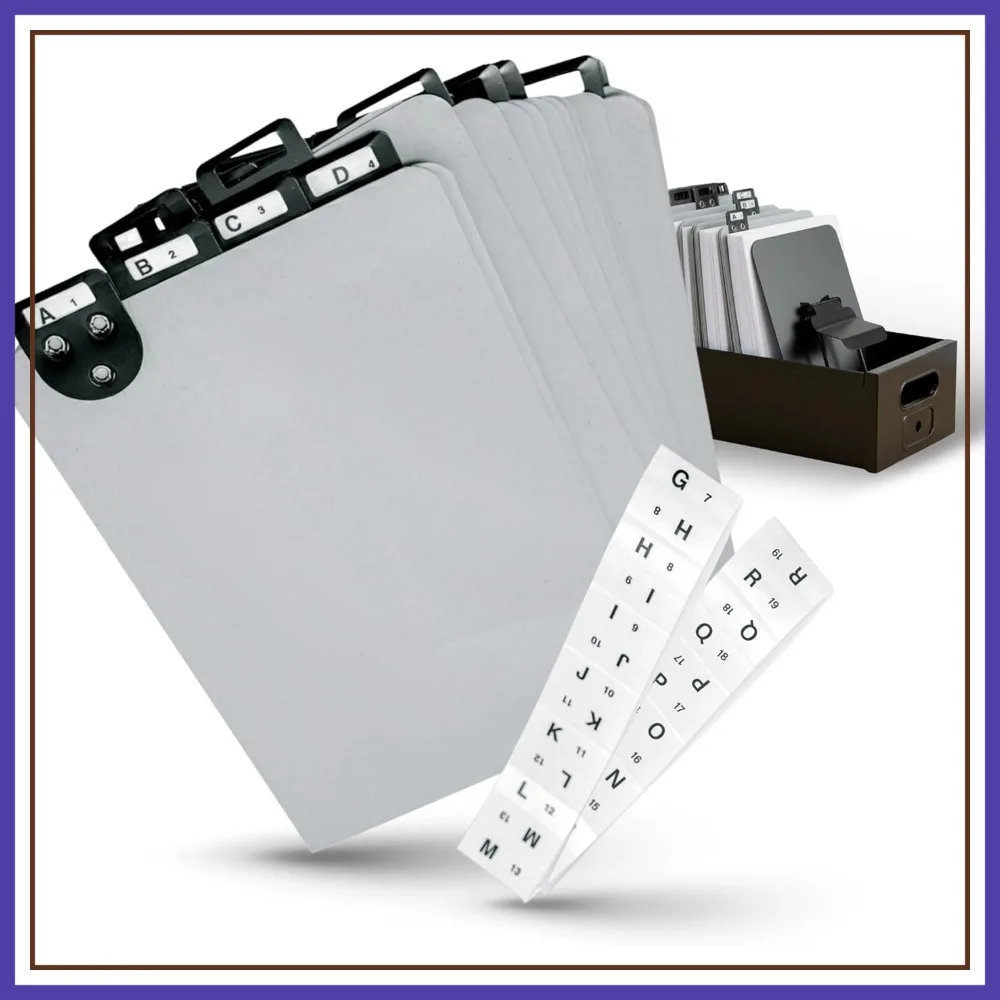 25 Tab Index Dividers for 6"x9" Sheets, A-Z & Blank Inserts, Metal Tabs
25 Tab Index Dividers for 6"x9" Sheets, A-Z & Blank Inserts, Metal Tabs