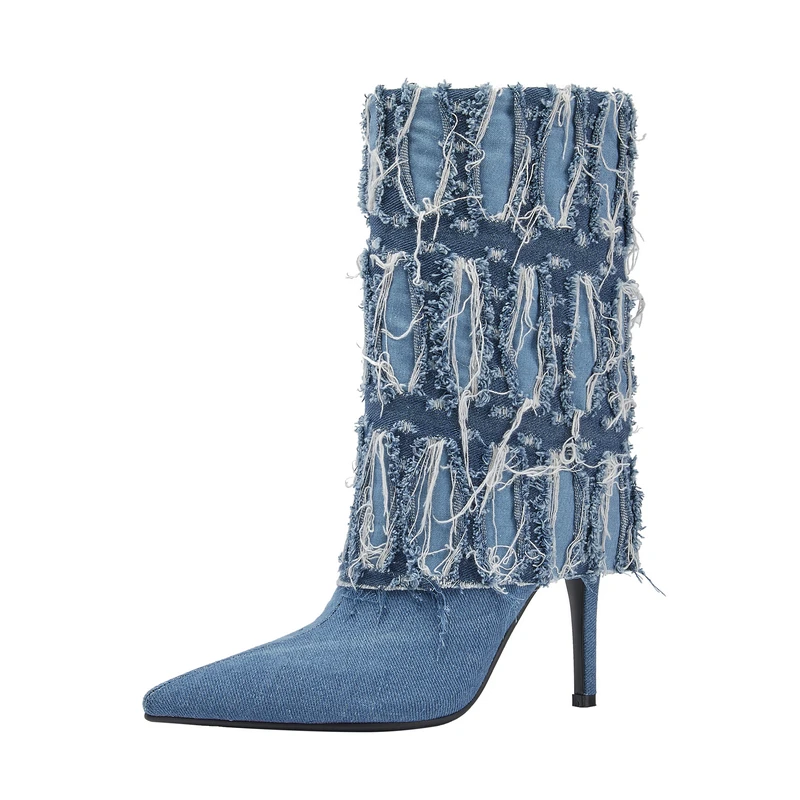2024 New Denim High Heels ankle Boots for Womens Stiletto High Heeled Boots Pointed Toe Sexy Woman Party Dress Shoes
2024 New Denim High Heels ankle Boots for Womens Stiletto High Heeled Boots Pointed Toe Sexy Woman Party Dress Shoes
