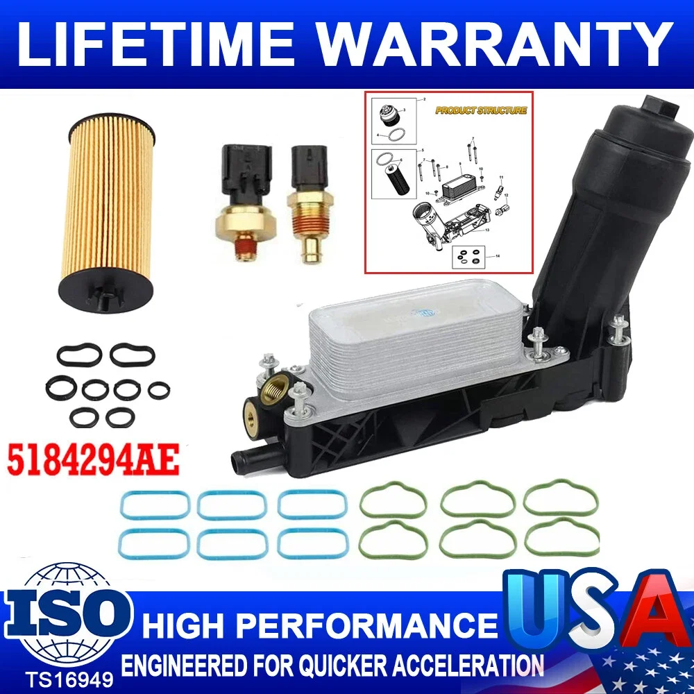 Масляный фильтр двигателя 5184294AE Охлаждающая жидкость двигателя для Chrysler Dodge Jeep 3.6L
Масляный фильтр двигателя 5184294AE Охлаждающая жидкость двигателя для Chrysler Dodge Jeep 3.6L