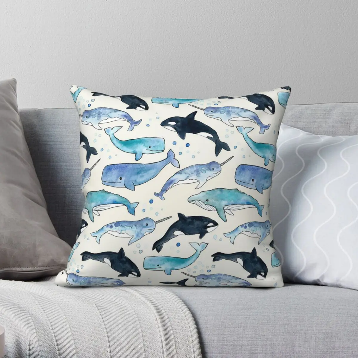 Whales Orcas & Narwhals Square Pillowcase Polyester Linen Velvet Creative Zip Decorative Pillow Case Room Cushion Cover
Whales Orcas & Narwhals Square Pillowcase Polyester Linen Velvet Creative Zip Decorative Pillow Case Room Cushion Cover