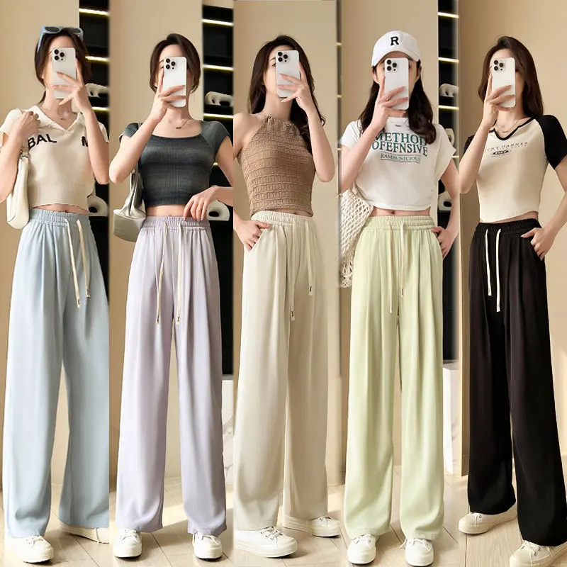 Women's Pants High Waist Wide Leg Lace Up Straight Suit Trousers Solid Color Comfort Fashion Casual Versatile Summer 2024
Women's Pants High Waist Wide Leg Lace Up Straight Suit Trousers Solid Color Comfort Fashion Casual Versatile Summer 2024