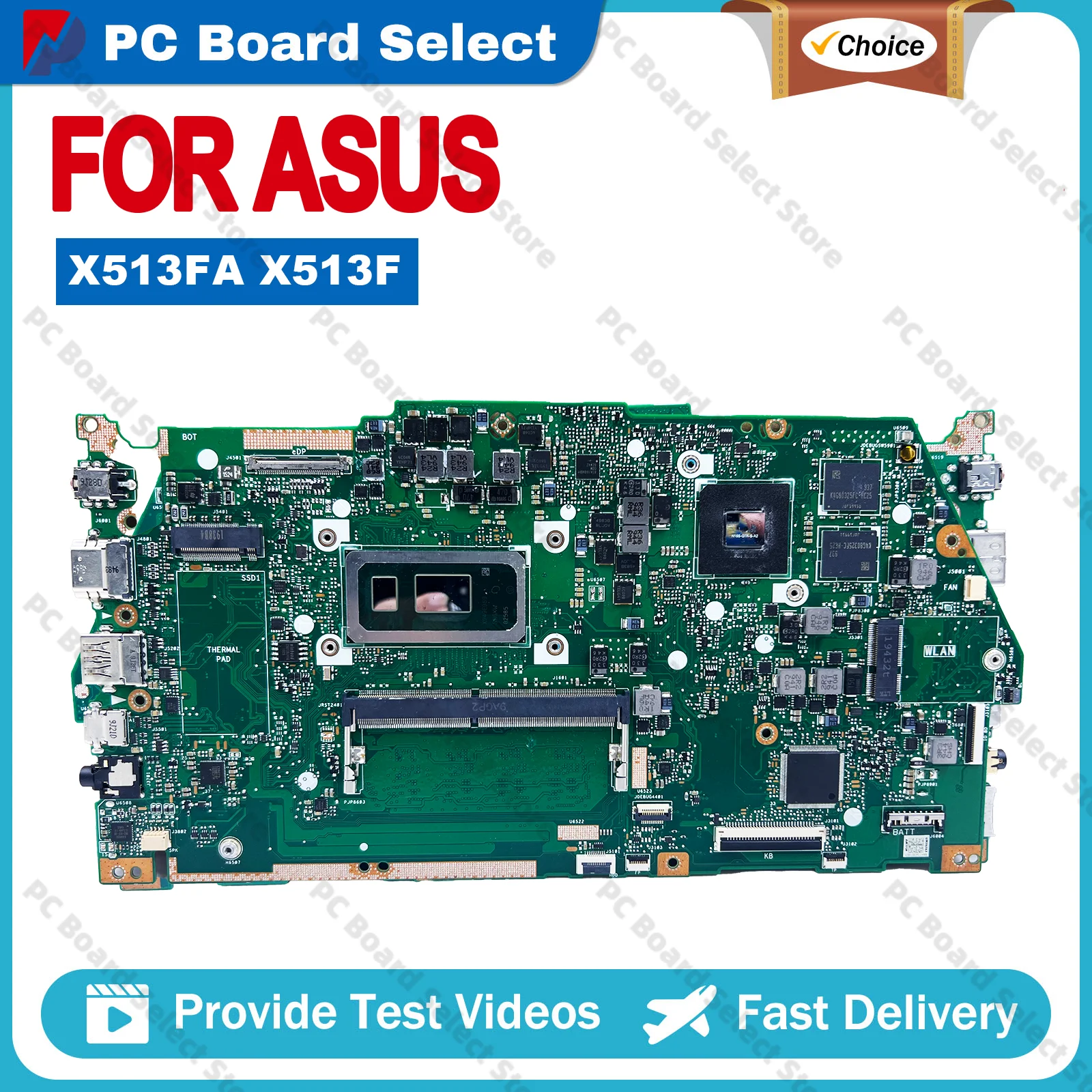X513FA Notebook Mainboard For ASUS VivoBook X513FA X513F Laptop Motherboard I5 I7 10th Gen CPU 100% Tested OK
X513FA Notebook Mainboard For ASUS VivoBook X513FA X513F Laptop Motherboard I5 I7 10th Gen CPU 100% Tested OK