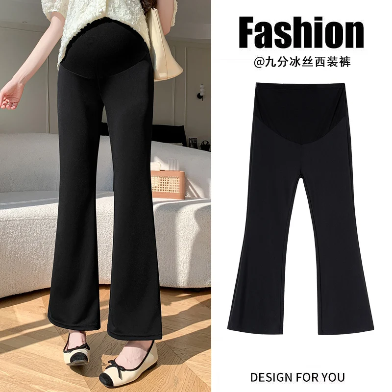 25SS OOTD Y2K 2025 весна-лето укороченные брюки для беременных костюм из ледяного шелка брюки слегка эластичные расклешенные черные брюки с вырезом
25SS OOTD Y2K 2025 весна-лето укороченные брюки для беременных костюм из ледяного шелка брюки слегка эластичные расклешенные черные брюки с вырезом