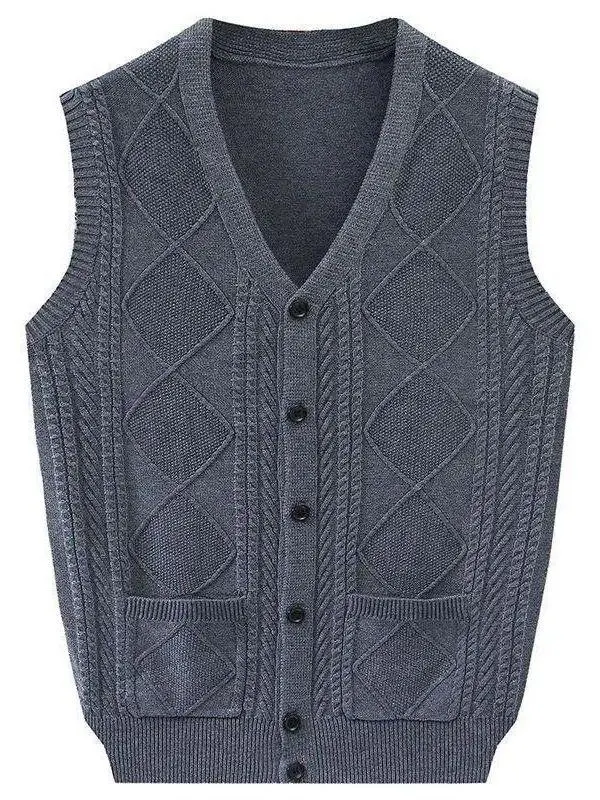 High-End Knitted Sweater Vest Men's Loose Svel Autumn Winter New Sle V-Ne Thiened Fce Mid-Aged And ly
High-End Knitted Sweater Vest Men's Loose Svel Autumn Winter New Sle V-Ne Thiened Fce Mid-Aged And ly