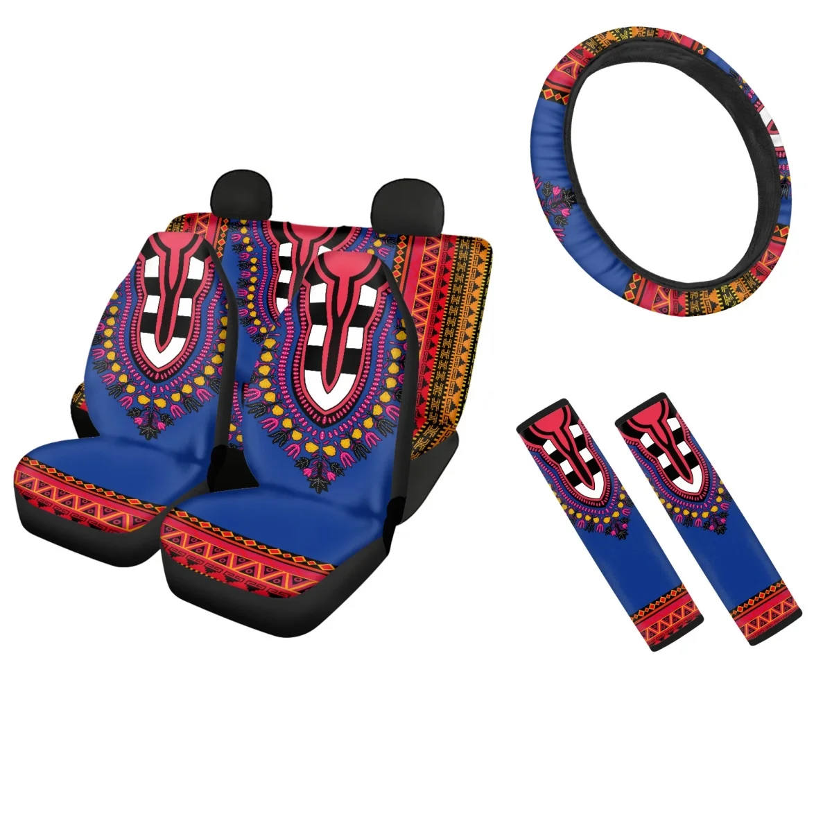 Front/Back Car Seat Cover Full Set African Ethnic Tribe Design Easy to Clean Print Soft Car Seat Belt Auto Steering Wheel Cover
Front/Back Car Seat Cover Full Set African Ethnic Tribe Design Easy to Clean Print Soft Car Seat Belt Auto Steering Wheel Cover