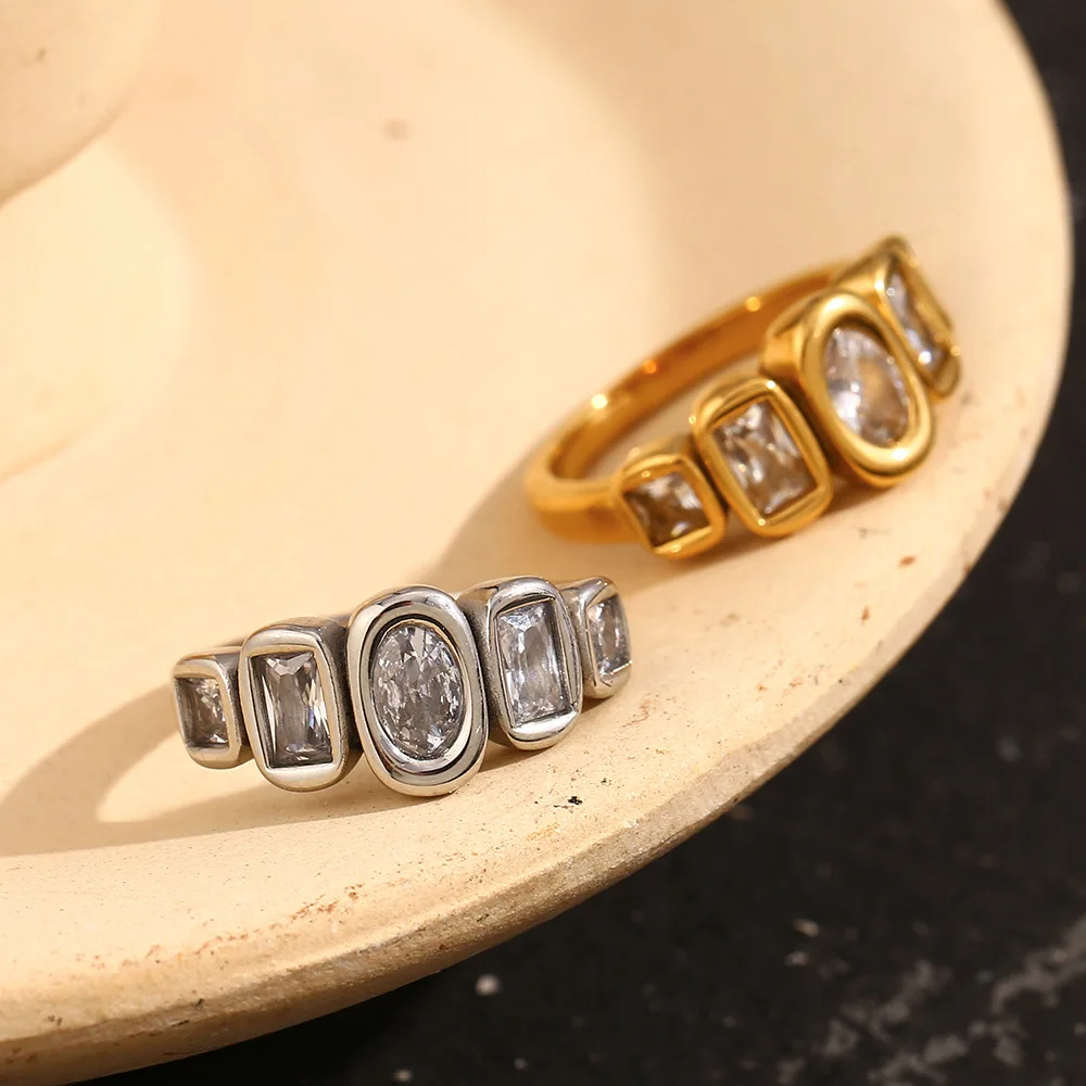 Keen on Ring 316L Stainless Steel Geometric Zircon Arrangement French Temperament Niche Design High-end New Gift Wholesale
Keen on Ring 316L Stainless Steel Geometric Zircon Arrangement French Temperament Niche Design High-end New Gift Wholesale