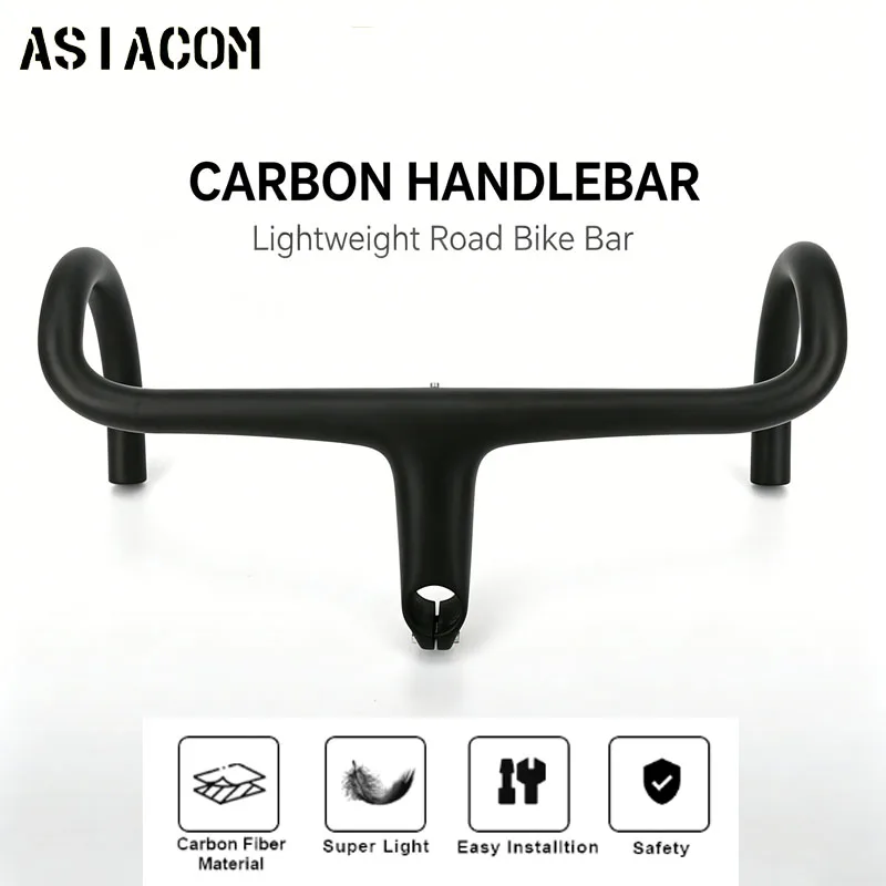 ASIACOM Integrated Carbon Road Handlebar Lightweight Bike Racing Carbon Handle Drop Full Internal Routing Bicycle Parts
ASIACOM Integrated Carbon Road Handlebar Lightweight Bike Racing Carbon Handle Drop Full Internal Routing Bicycle Parts