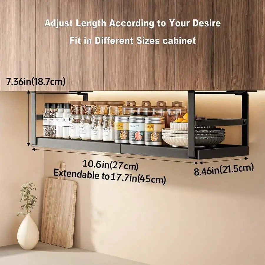 1 Metal Storage Rack Under The Cabinet, Partition Hanging Basket Storage Rack, Wardrobe Storage Hanging Cabinet Multi-Layer Cabi
1 Metal Storage Rack Under The Cabinet, Partition Hanging Basket Storage Rack, Wardrobe Storage Hanging Cabinet Multi-Layer Cabi