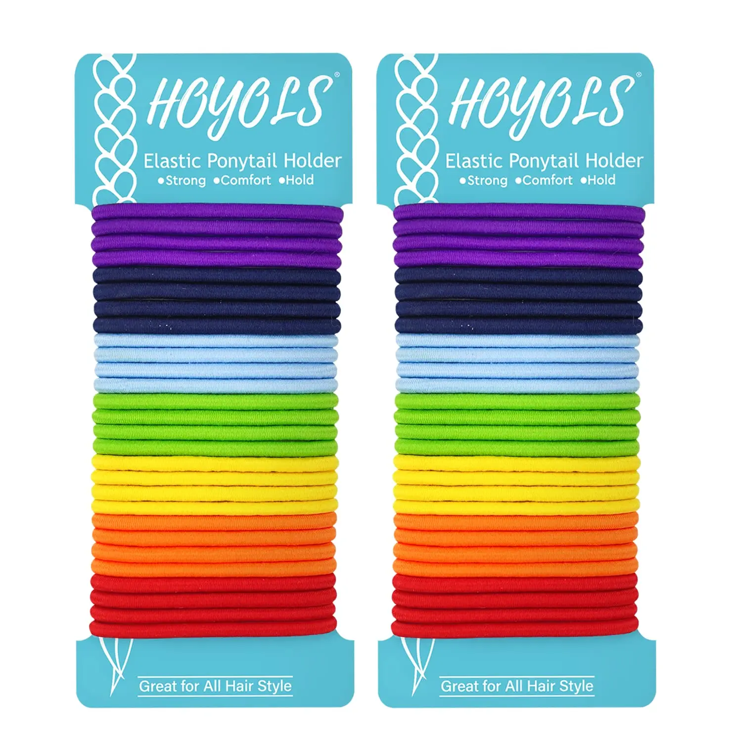 No Metal Hair Elastics Bands, Chakra Color Ponytail Holder No Snag Ties for Thick Hair 4mm - 7 Hues 56 Count
No Metal Hair Elastics Bands, Chakra Color Ponytail Holder No Snag Ties for Thick Hair 4mm - 7 Hues 56 Count