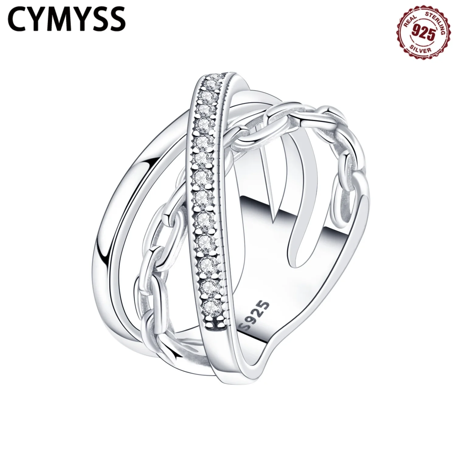 CYMYSS 925 Sterling Silver Multi Ring Woven ring, women's ring, Charming Jewelry Suitable For Wedding parties, Closed Ring
CYMYSS 925 Sterling Silver Multi Ring Woven ring, women's ring, Charming Jewelry Suitable For Wedding parties, Closed Ring