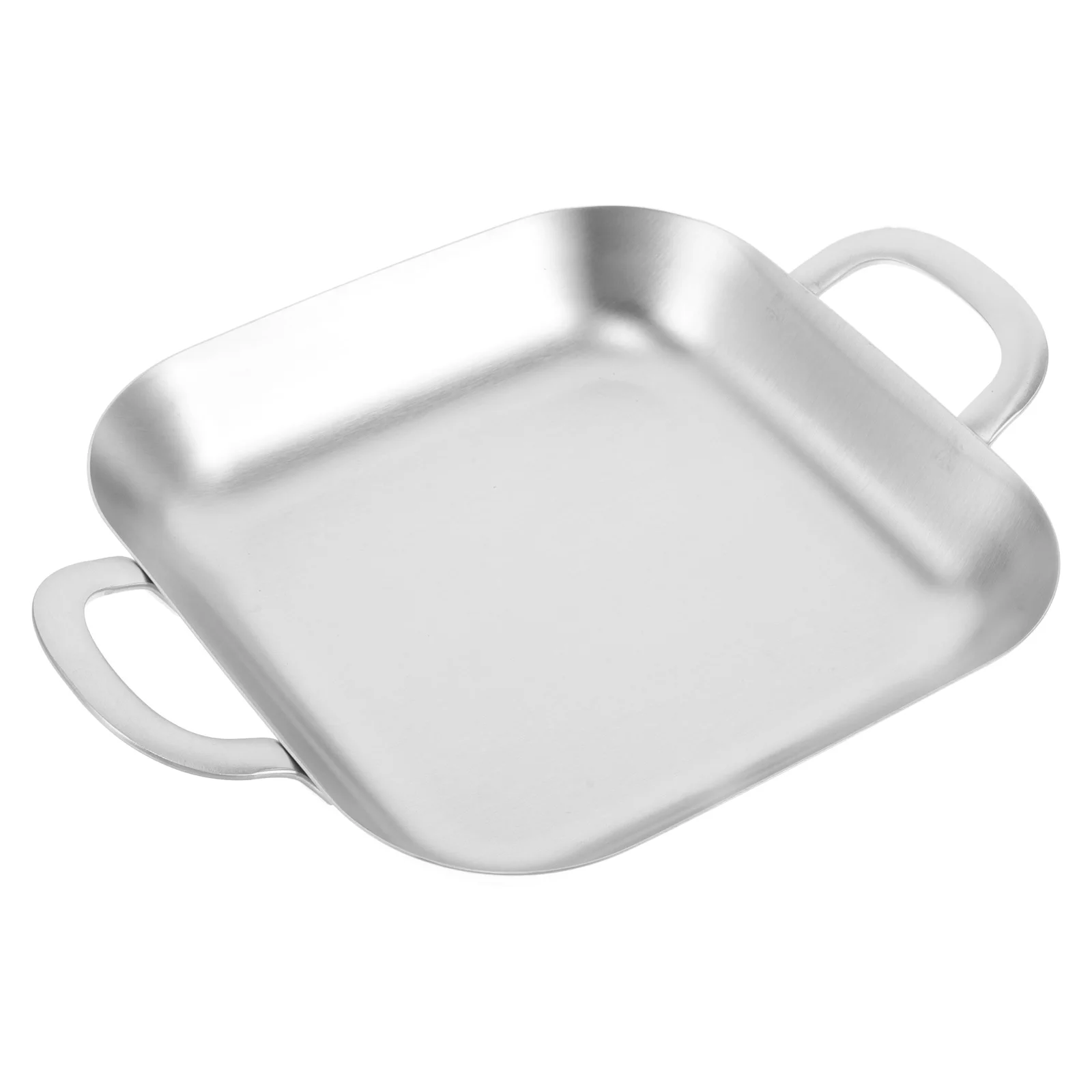 1PC Stainless Steel BBQ Pan 18x18cm Deep Tray Double Handles Serving Snack Fries Chicken Korean Design Metal Plate Container
1PC Stainless Steel BBQ Pan 18x18cm Deep Tray Double Handles Serving Snack Fries Chicken Korean Design Metal Plate Container