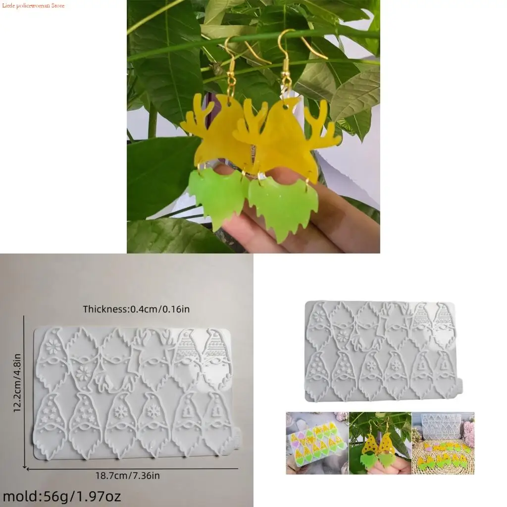 F92D Earrings Molds Jewelry Making Mold Christmas Elf Pendant Moulds Silicone Texture Present for Art Enthusiasts
F92D Earrings Molds Jewelry Making Mold Christmas Elf Pendant Moulds Silicone Texture Present for Art Enthusiasts