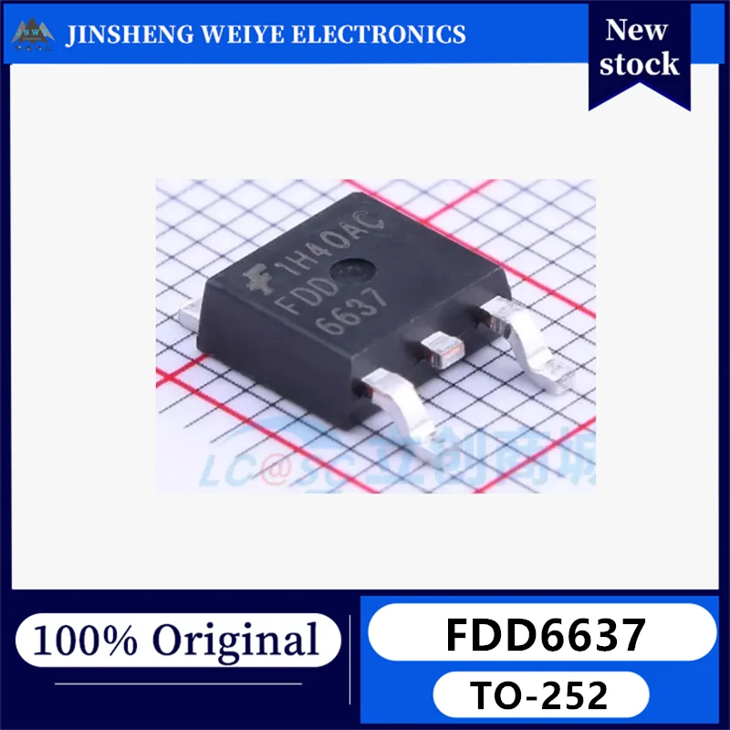 (10/50 pcs) FDD6637 TO-252 P-channel 35V 55A Brand New Genuine In Stock
(10/50 pcs) FDD6637 TO-252 P-channel 35V 55A Brand New Genuine In Stock