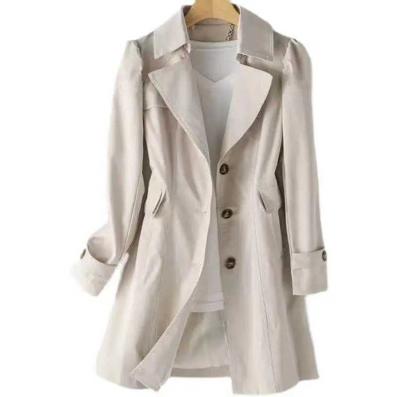 Women's Tailored Long Coat Spring Autumn New Style Double Buttoned Slim Fit Korean Version Short plus Size Outerwear
Women's Tailored Long Coat Spring Autumn New Style Double Buttoned Slim Fit Korean Version Short plus Size Outerwear