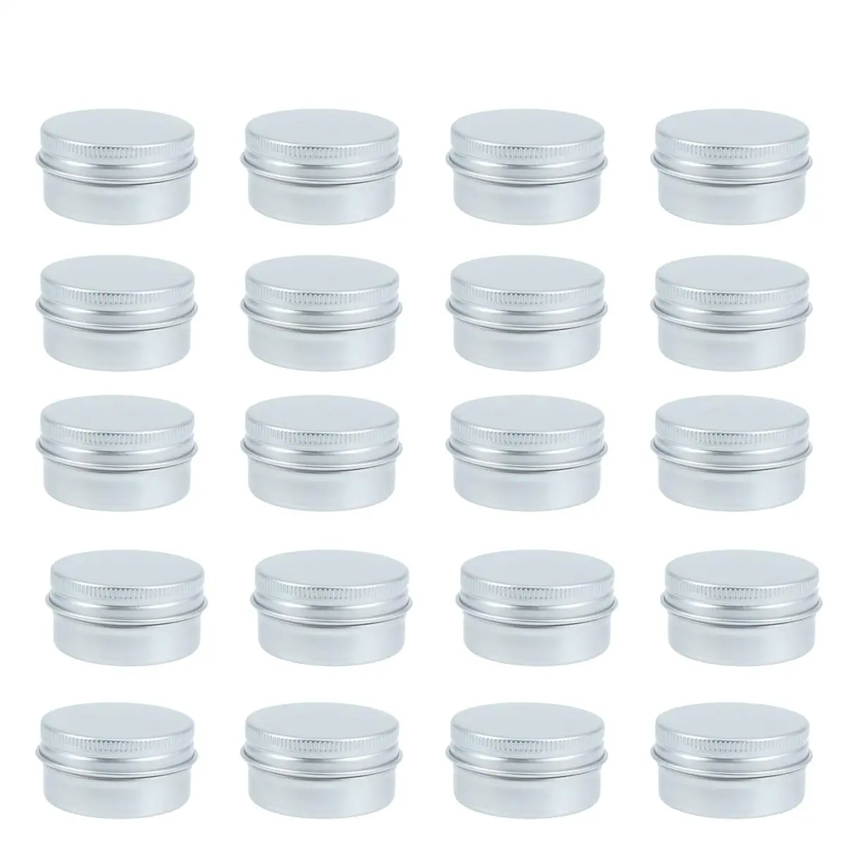 20 Pcs Aluminum Boxes Empty Cream Jars Screw Lid Bottles Portable Travel Size Storage Containers For Makeup
20 Pcs Aluminum Boxes Empty Cream Jars Screw Lid Bottles Portable Travel Size Storage Containers For Makeup