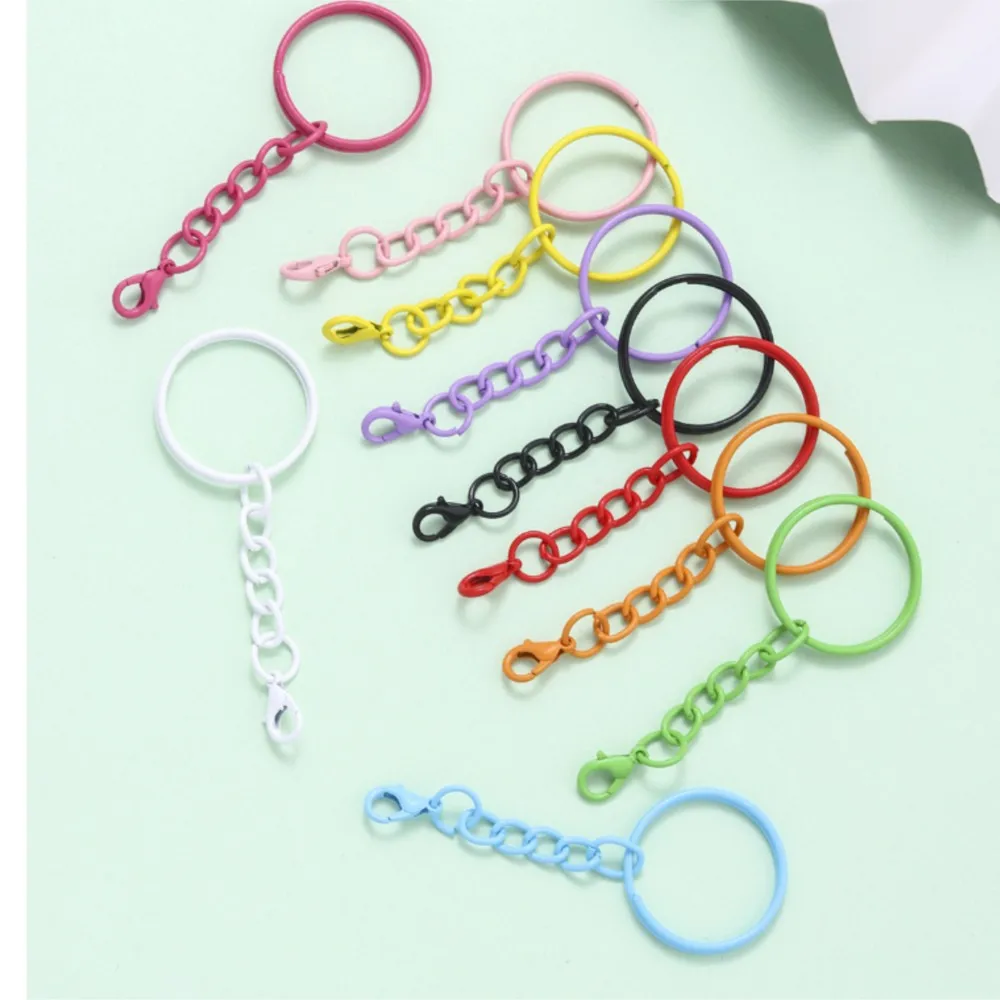 Colored Keyrings With Chains Lobster Clasps For DIY Jewelry Making Key Ring Connector Colored Hooks Bags Buckle Accessories
Colored Keyrings With Chains Lobster Clasps For DIY Jewelry Making Key Ring Connector Colored Hooks Bags Buckle Accessories