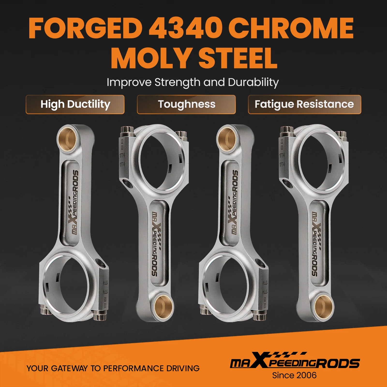 Steel I-Beam Connecting Rods for Subaru Impreza Wrx Sti Ej20 Ej22 Ej25 Engine
Steel I-Beam Connecting Rods for Subaru Impreza Wrx Sti Ej20 Ej22 Ej25 Engine