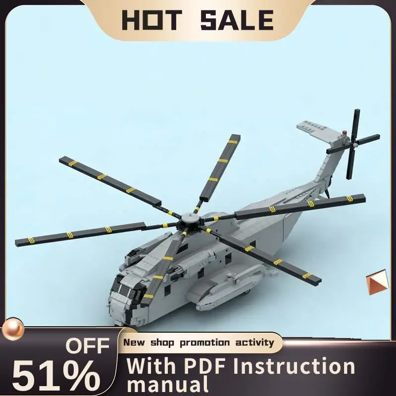 New 2551Pcs City Technical Technology Helicopter Moc Ch-53D Stallion Model Building Blocks Diy Creative Ideas Toys Birthday Gift
New 2551Pcs City Technical Technology Helicopter Moc Ch-53D Stallion Model Building Blocks Diy Creative Ideas Toys Birthday Gift