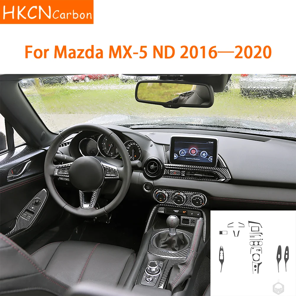 For Mazda MX-5 ND 2016—2020 Car Accessories Carbon Fiber Gear Shift Knob Steering Wheel Cover Trim Sticker Interior Modification
For Mazda MX-5 ND 2016—2020 Car Accessories Carbon Fiber Gear Shift Knob Steering Wheel Cover Trim Sticker Interior Modification