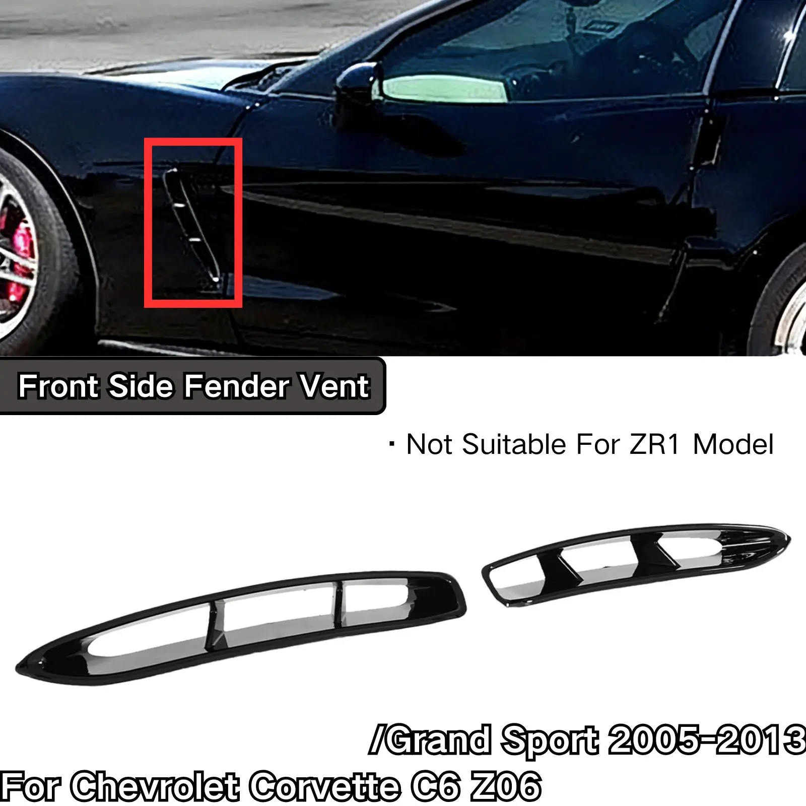 Front Side Fender Vent For Chevrolet Corvette C6 Z06/ Grand Sport 2005-2013 Carbon Fiber Painted Car Accessories Glossy Black
Front Side Fender Vent For Chevrolet Corvette C6 Z06/ Grand Sport 2005-2013 Carbon Fiber Painted Car Accessories Glossy Black