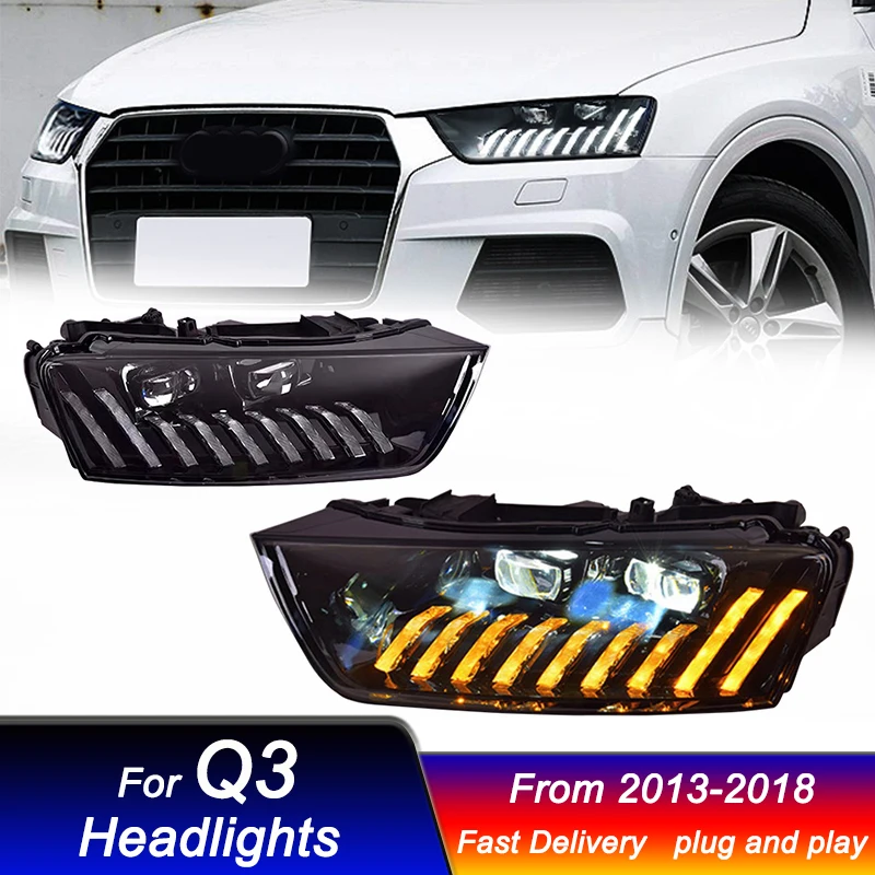 Фары для автостайлинга для Audi Q3 2013-2018 в новом стиле, аксессуары для фар с динамическим сигналом, Bi Xenon Beam
Фары для автостайлинга для Audi Q3 2013-2018 в новом стиле, аксессуары для фар с динамическим сигналом, Bi Xenon Beam