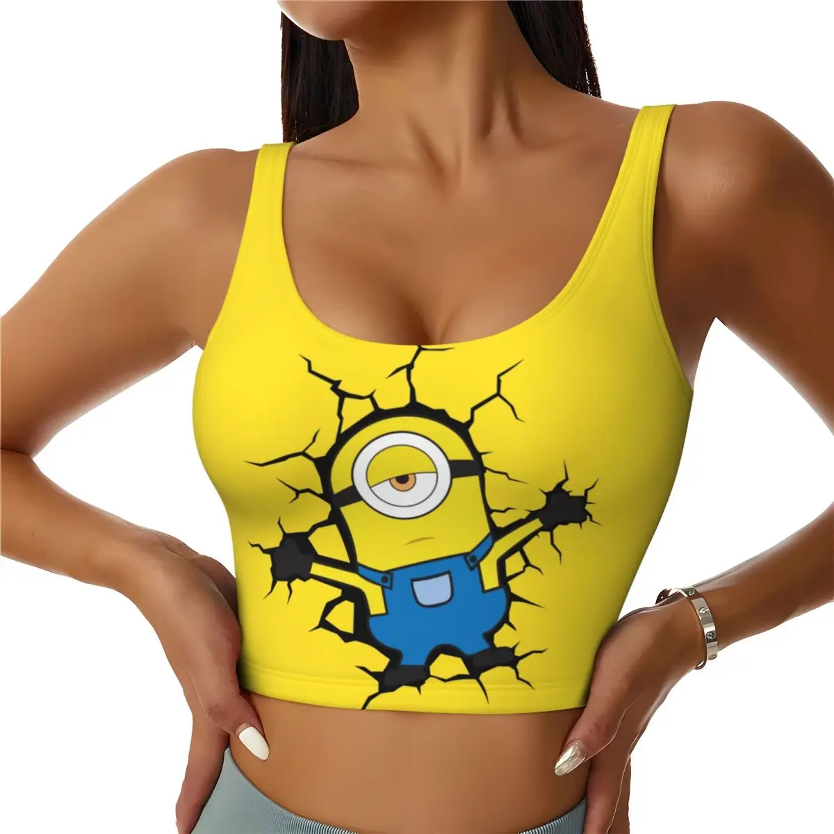 Изготовленные на заказ укороченные майки M-Minions Broke The Wall для тренировок, женские спортивные бюстгальтеры для йоги
Изготовленные на заказ укороченные майки M-Minions Broke The Wall для тренировок, женские спортивные бюстгальтеры для йоги