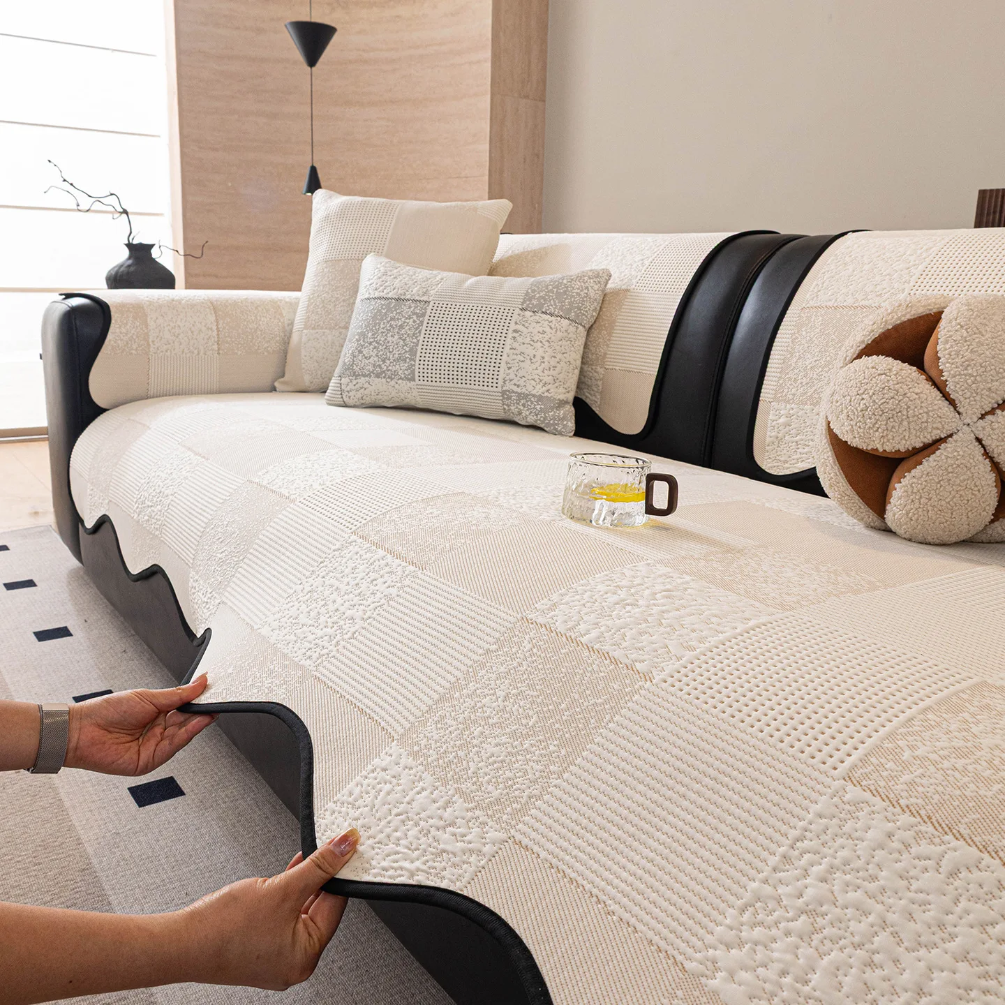 Ice Silk Sofa Pad Color-blocked Large Grid Cooling Seat Cushion Non-slip Couch Sectional Irregular Edged Seat Protector Covers
Ice Silk Sofa Pad Color-blocked Large Grid Cooling Seat Cushion Non-slip Couch Sectional Irregular Edged Seat Protector Covers