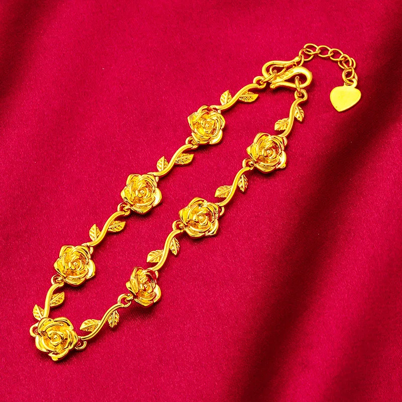 Новинка 2025, вьетнамский женский модный браслет с розами Shajin, свадебные и праздничные принадлежности для жены
Новинка 2025, вьетнамский женский модный браслет с розами Shajin, свадебные и праздничные принадлежности для жены