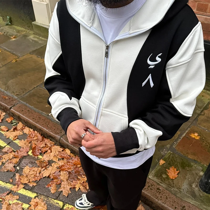 Europe and the United States Y2K new zipper hoodie retro patchwork design embroidered sweatshirt simple fashion Harajuku top.
Europe and the United States Y2K new zipper hoodie retro patchwork design embroidered sweatshirt simple fashion Harajuku top.