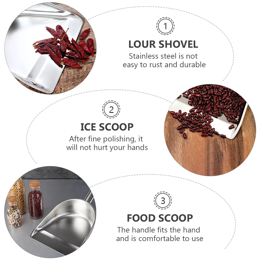 1 pc Stainless Steel Food Scoop Multi Purpose Kitchen Dried Fruit Tea Ice Flour Rice Shovel Silver Flatware Set Utensils
1 pc Stainless Steel Food Scoop Multi Purpose Kitchen Dried Fruit Tea Ice Flour Rice Shovel Silver Flatware Set Utensils