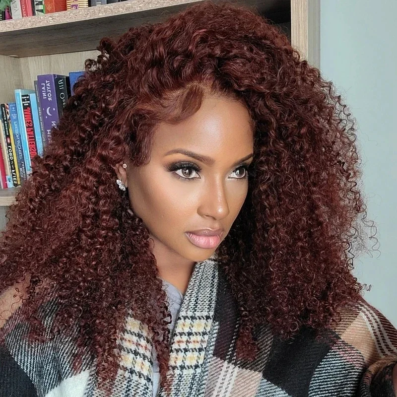 13x4 Reddish Brown Curly Lace Front Human Hair Wigs For Women Reddish Brown Kinky Curly Wig HD Lace Frontal PrePlucked Hairline
13x4 Reddish Brown Curly Lace Front Human Hair Wigs For Women Reddish Brown Kinky Curly Wig HD Lace Frontal PrePlucked Hairline