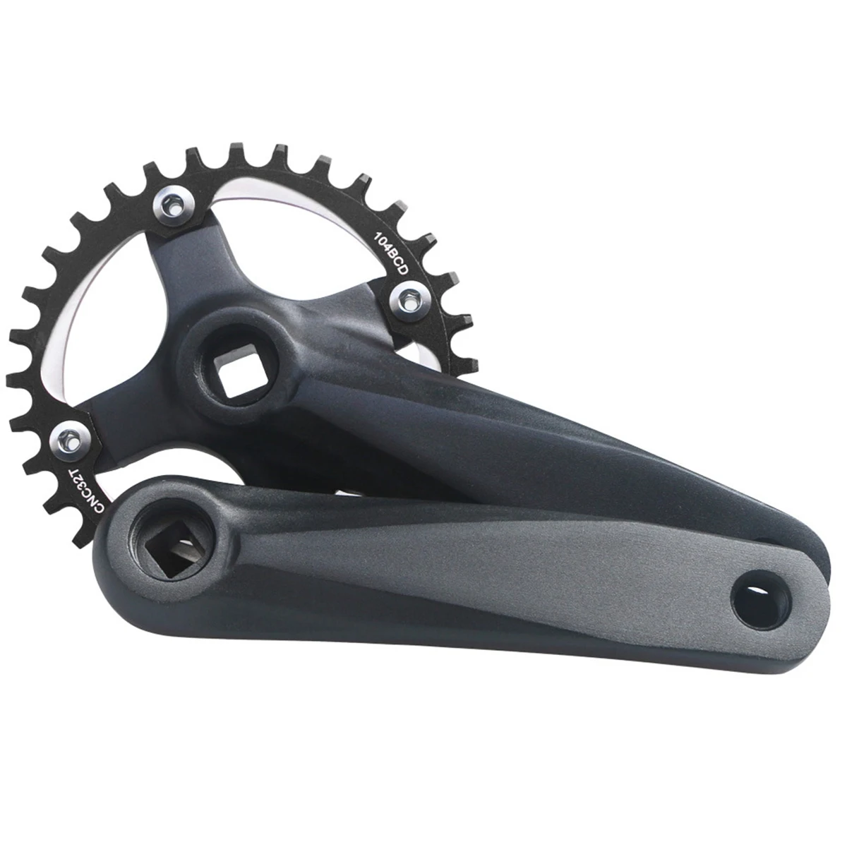 GANOPPER 152mm Bicycle Crank Arm MTB Bike Square Hole Crankset 32T Narrow Wide Single Speed Chainring Chainset,Black
GANOPPER 152mm Bicycle Crank Arm MTB Bike Square Hole Crankset 32T Narrow Wide Single Speed Chainring Chainset,Black