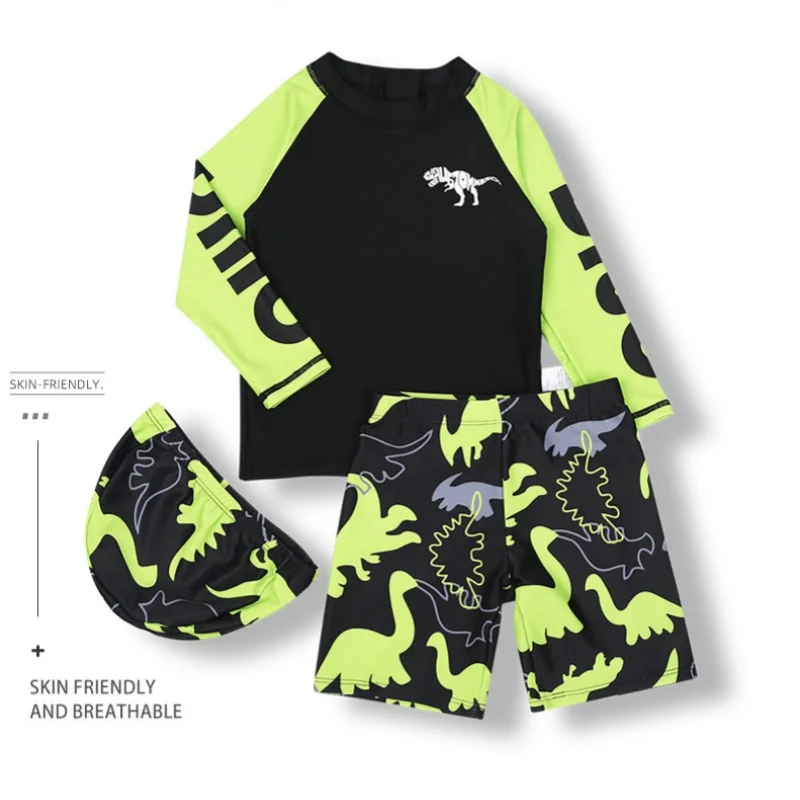 Boys Rash Guard Swimsuits Set for Boys 2 Piece Swim Shirts Quick Dry Bathing Suits with Swimming Hat
Boys Rash Guard Swimsuits Set for Boys 2 Piece Swim Shirts Quick Dry Bathing Suits with Swimming Hat