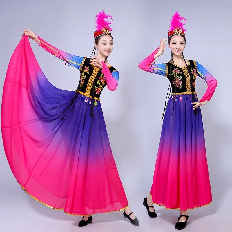 Xinjiang Uyghur Dance Costumes Ancient Traditional National Minority Folk Dance Costume Adult Kids Modern Dance Hanfu Outfits
Xinjiang Uyghur Dance Costumes Ancient Traditional National Minority Folk Dance Costume Adult Kids Modern Dance Hanfu Outfits