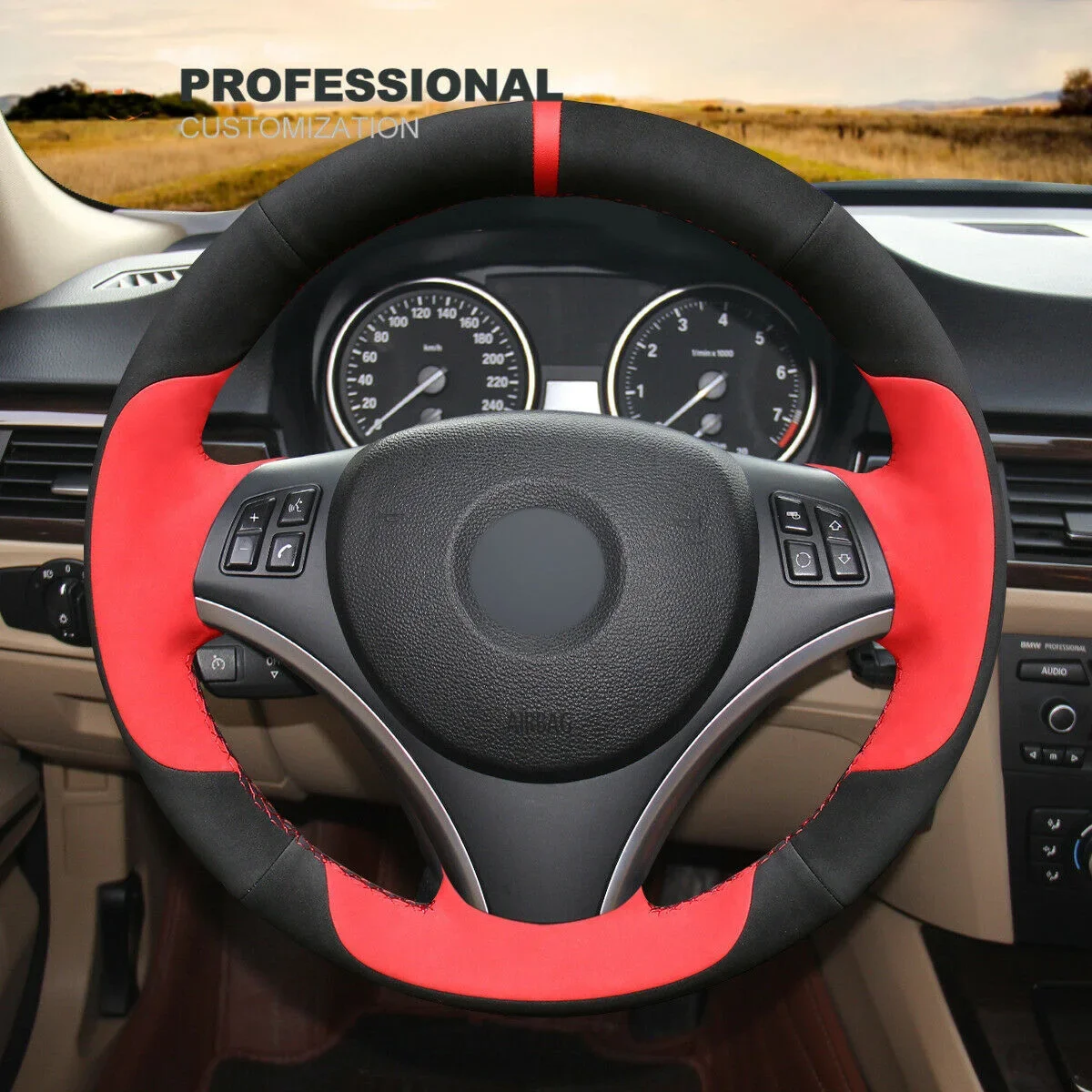 Чехол на руль автомобиля из синтетической замши с ручной прострочкой, противоскользящий, для BMW E90 325i 330i 335i E87 120D, аксессуары для авто
Чехол на руль автомобиля из синтетической замши с ручной прострочкой, противоскользящий, для BMW E90 325i 330i 335i E87 120D, аксессуары для авто