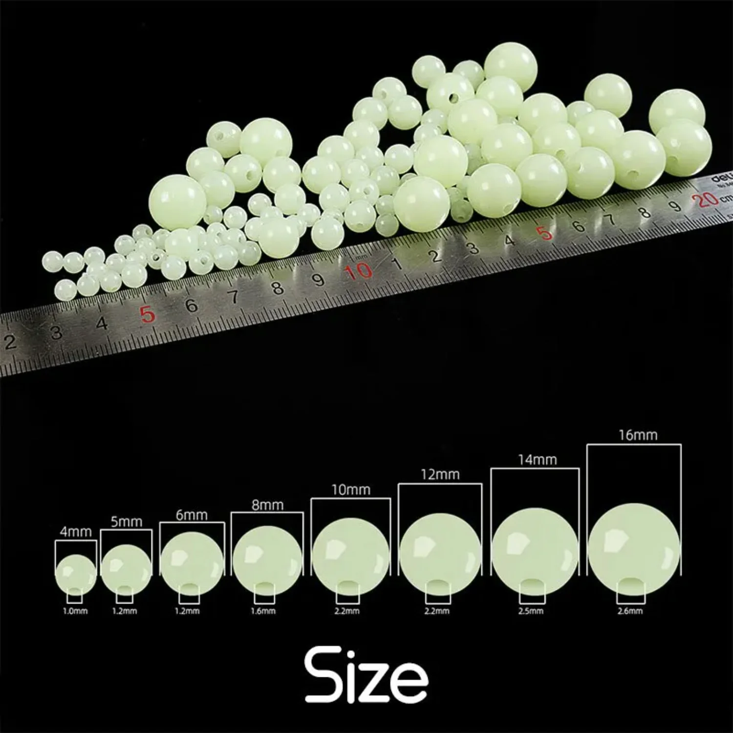 Luminous Beads Fishing Space Beans 4mm 5mm 6mm 100pcs/ Soft Rubber Lure Light Glowing Float Balls Outdoor Fishing Tackles
Luminous Beads Fishing Space Beans 4mm 5mm 6mm 100pcs/ Soft Rubber Lure Light Glowing Float Balls Outdoor Fishing Tackles