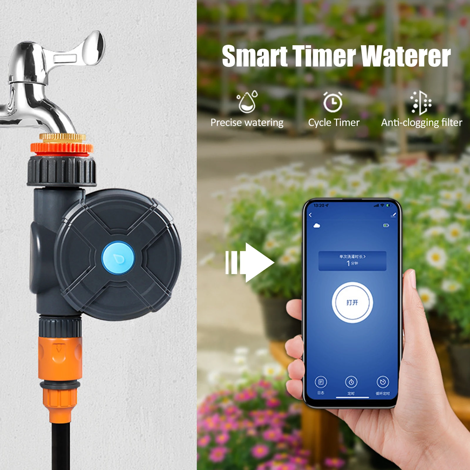 Automatic Bluetooth Sprinkler Timer Valve Sprinkler Intelligent Gardening Supplies Bluetooth Smart Irrigation Systems Controller
Automatic Bluetooth Sprinkler Timer Valve Sprinkler Intelligent Gardening Supplies Bluetooth Smart Irrigation Systems Controller